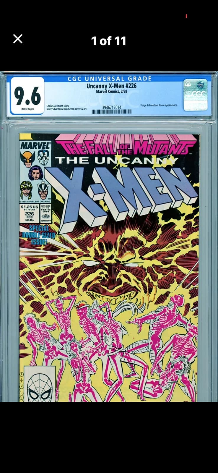 The Uncanny X-Men #226 CGC 9.6 1988 Marvel Comic