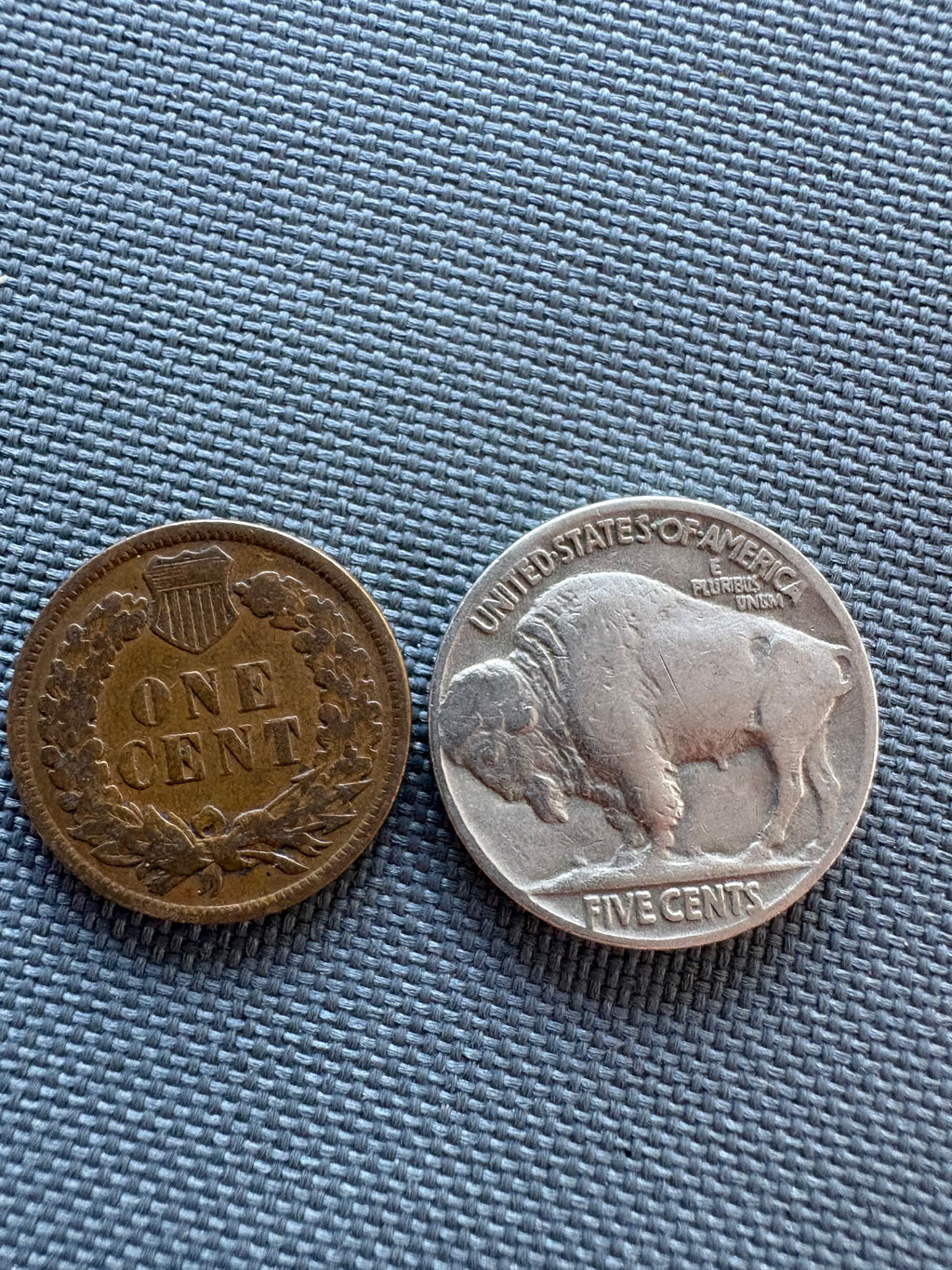 US Coin Collector Starter Set • 1 Indian Head Penny & 1 Buffalo Nickel • AC Condition