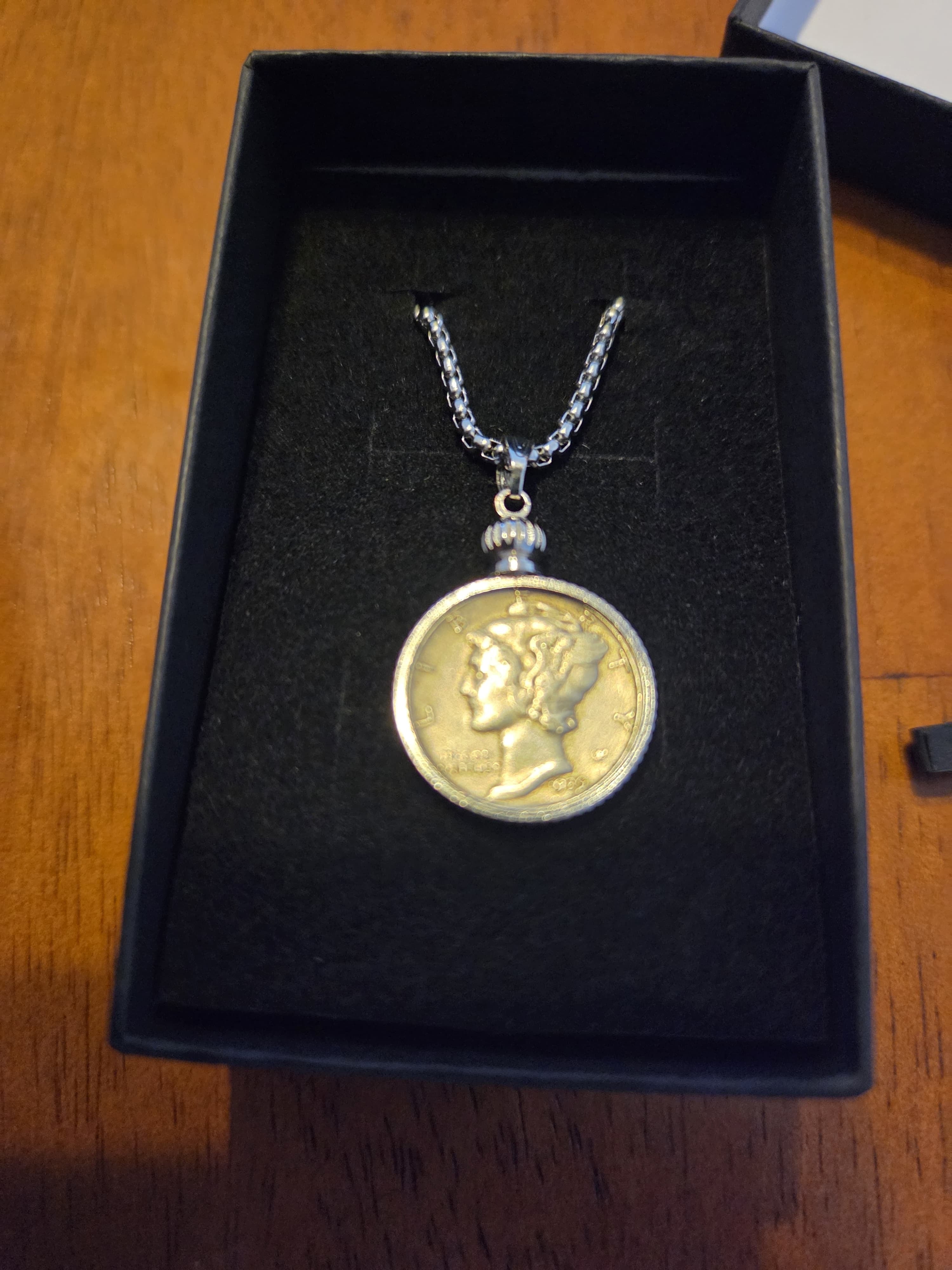 Lucky Dime Necklace — Authentic Silver Coin (First Edition)
