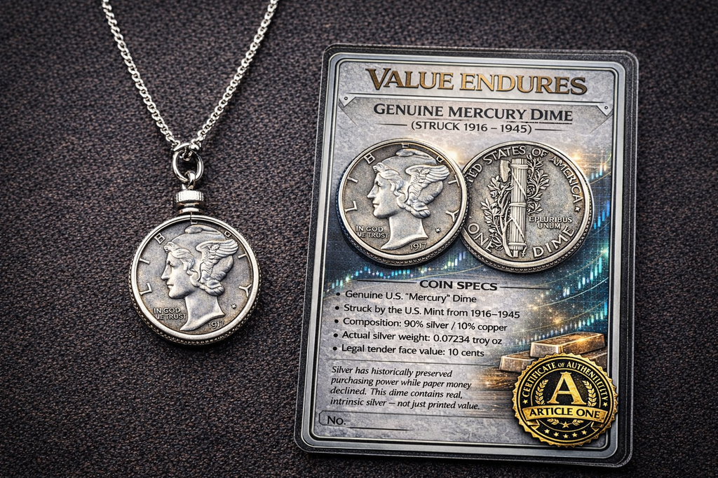 Lucky Dime Necklace — Authentic Silver Coin (First Edition)